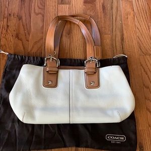 Large Cream Coach Purse